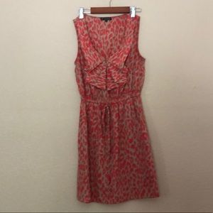 Beautiful bright coral and golden leopard print